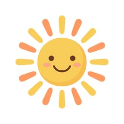 Logotipo de Instituto Luz Aurora, un sol sonriente